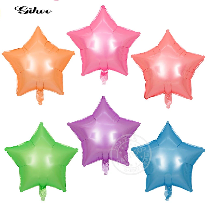 

50pcs/lot 18 inch Fluoresce Star shape Happy Valentine's Day letter foil balloon party decoration Letter helium Balloon