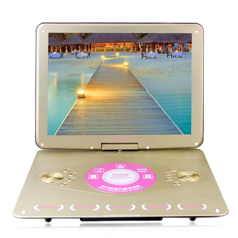 20 inch mobile DVD LCD Srceen Portable VCD EVD Player with TV Player Card Reader Widescreen disc player 3D effects Game Speaker