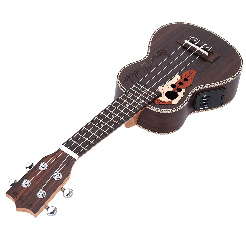 Ammoon Spruce 2" Акустическая укулеле 15 Fret Ukelele uke 4 струны гитара со струнами музыкальный инструмент со встроенным звукоснимателем EQ