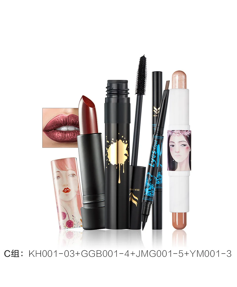 4 комплекта Высокая палочка тушь для ресниц карандаш для глаз