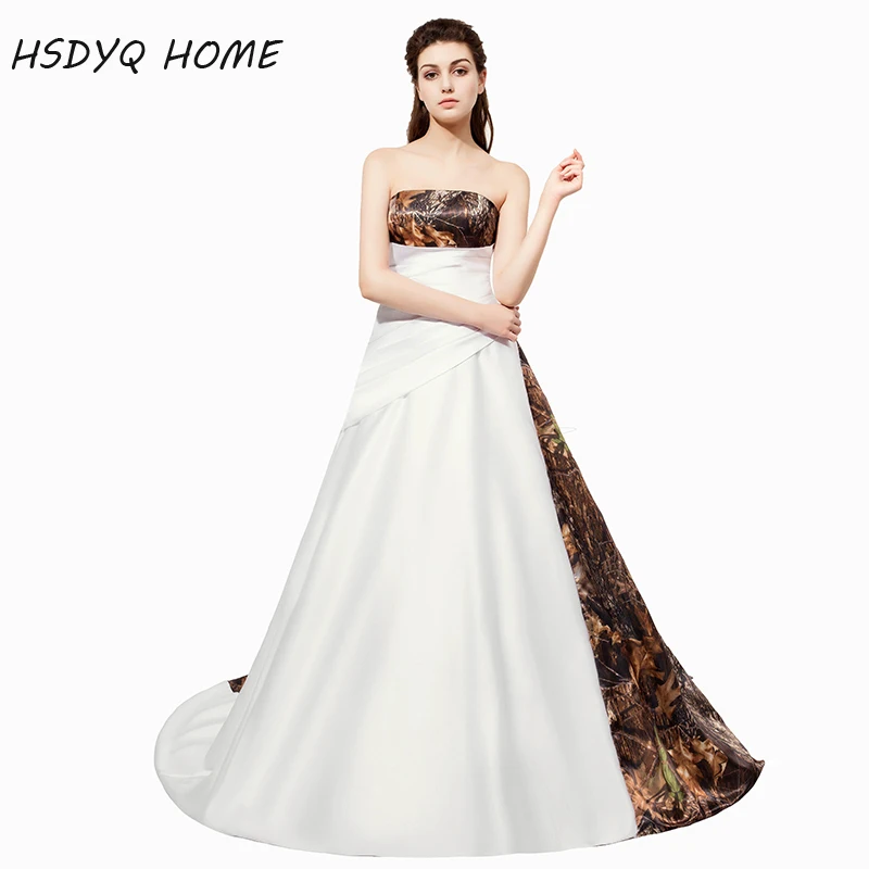 Hsdyq Home Satin Strapless Wedding Dress Customize Wedding Dresses