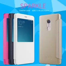 Nillkin Искра ИСКУССТВЕННАЯ Кожа Флип чехол для Xiaomi Редми Примечание 4 Примечание телефон Случае Смарт Сна