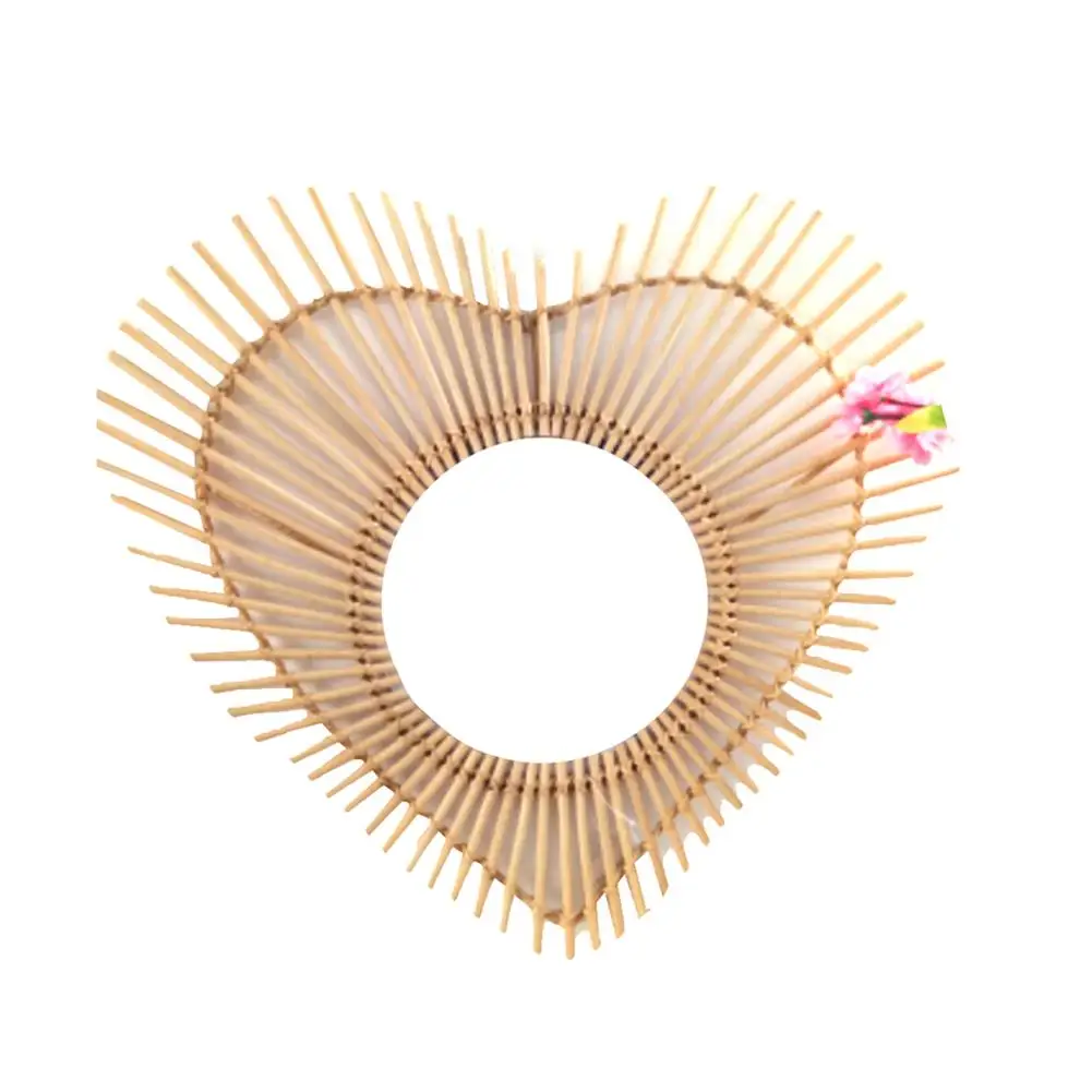 Art Deco Heart-shaped Wall-mounted Rattan Crafts Frame Creative Photo Wall Hanging Frame Tasteless Strong Not Easy To Damage Art Deco Heart-shaped Wall-mounted Rattan Crafts Frame Creative Photo Wall Hanging Frame Tasteless Strong Not Easy To Damage