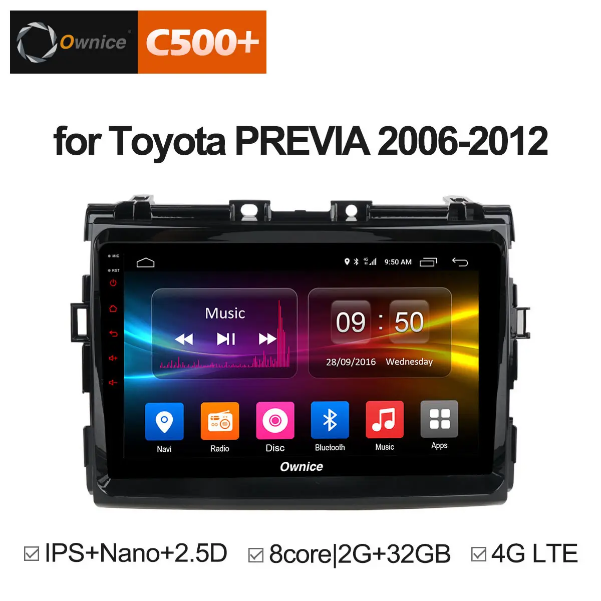 Ownice C500 + G10 9 &quotOcta 8 Core 2 г 32 Android 1 для Toyota PREVIA 2006-2012 dvd-плеер автомобиля радио gps