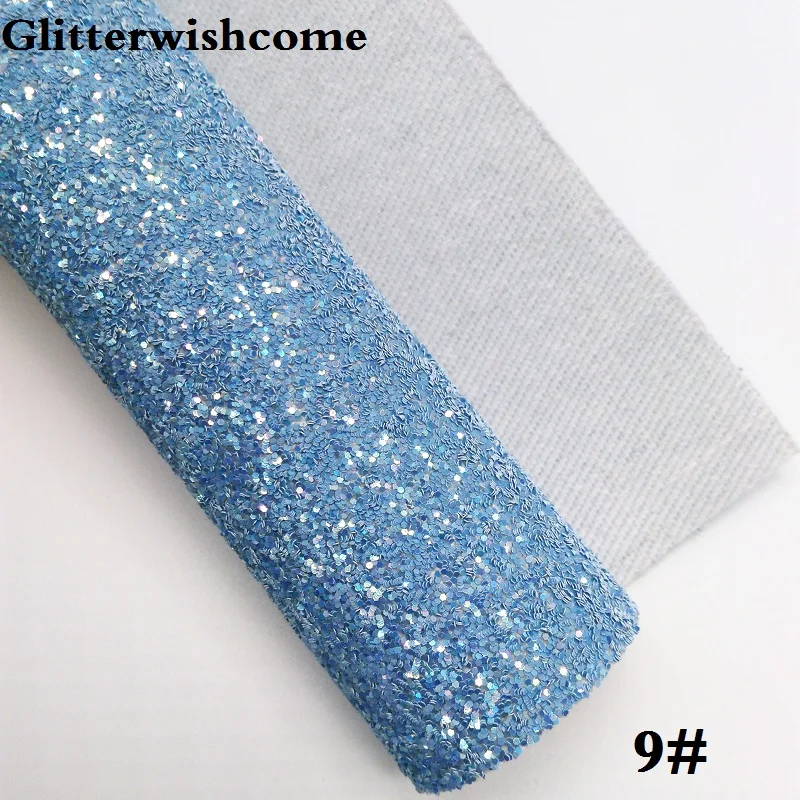 Glitterwishcome 21X29 см A4 размер винил для луков с эффектом блестящей кожи Ткань Винил для луков, GM231A - Цвет: 9