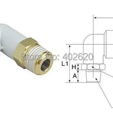 Тип SMC Мужской Локоть pnematic быстрый разъем, KQ2L10-02S(KQ2L1002S