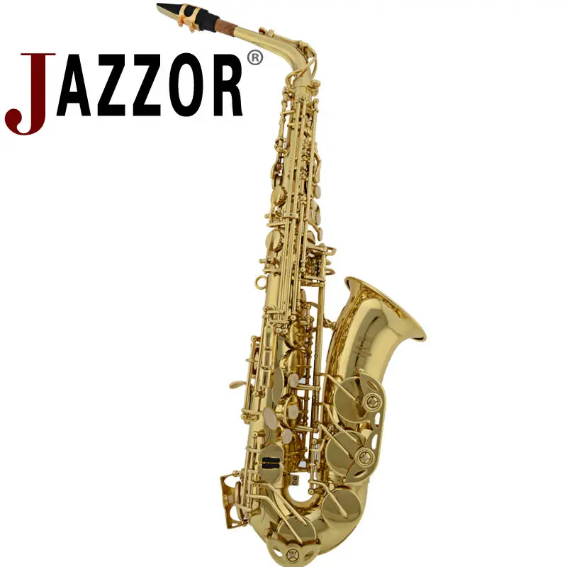 Professional new Alto saxophone JAZZOR JYAS-2000G E Flat Electrophoresis Gold Saxophone with Bakelite mouthpiece and hard case | Спорт и