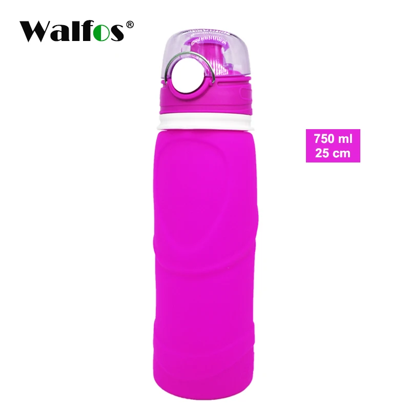WALFOS 750 мл бутылка для воды My Sports соломенные бутылки для воды пластиковая портативная ручка велосипед стакан Тритан питьевой бренд - Цвет: WALFOS Pink