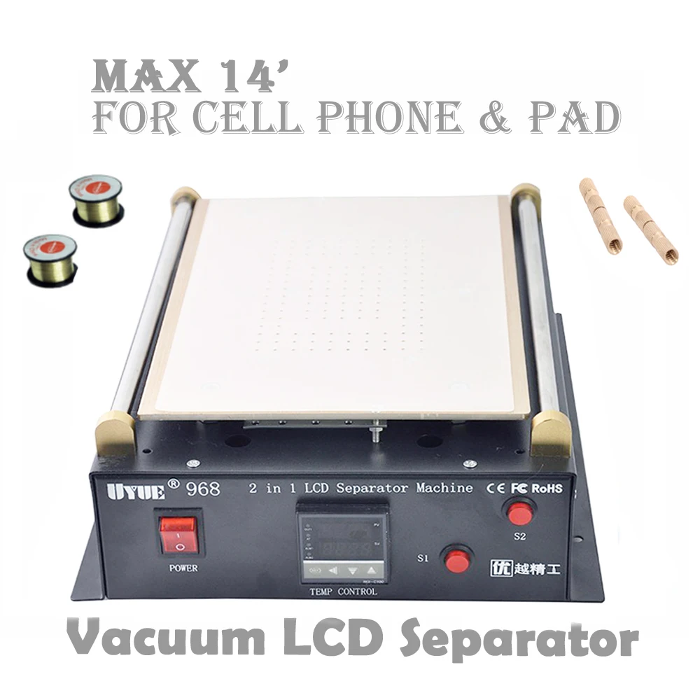 Dual Pump Built-in Max 14 inch for iPad for iPhone Glass Vacuum LCD Separator Split Screen Repair Machine for Samsung Tablet PC