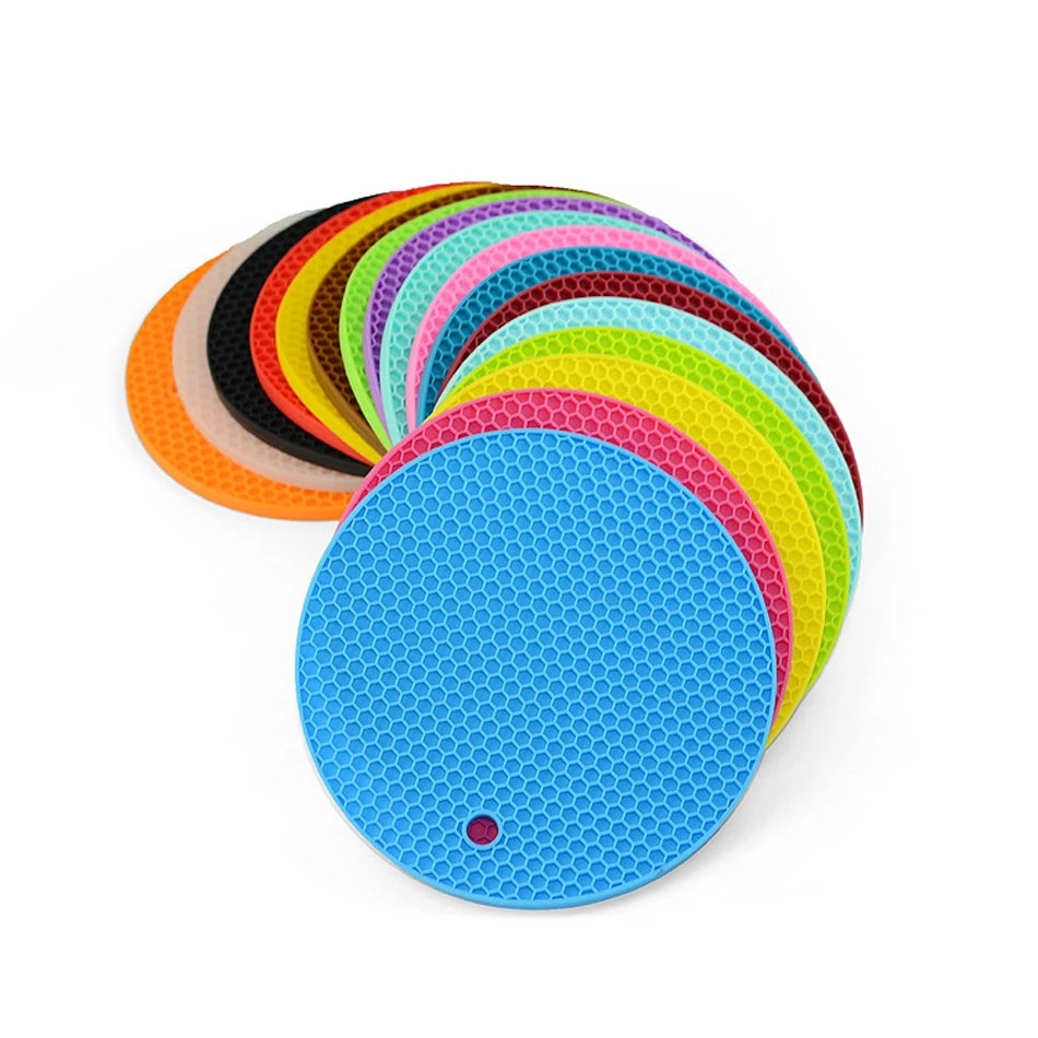 Creative Candy Honeycomb Silicone Placemat Pot Mat Non-slip Heat Resistant Pad Coaster Home Table Cup Plate heatproof Mat  (4)