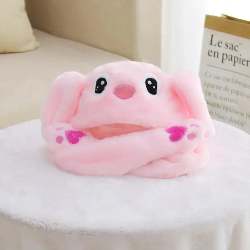 

MISSKY Kids Cute Plush Pinching Ear Hat Can Move Airbag Cap Toy Gift for Kids Girls Girlfriend Women Accessories
