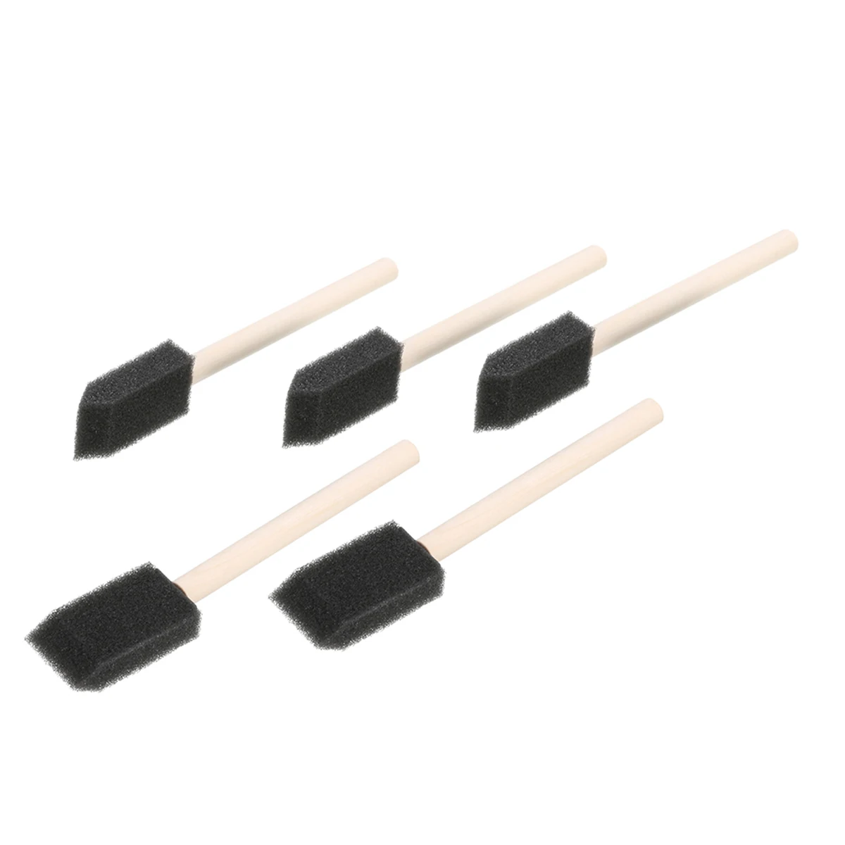20pcs/lot Foam Sponge Brushes Wood Handle For Painting Drawing Finishing Art Craft Tool Watercolor Oil Stain Supplies