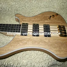 Custom Shop 4 струны бас гитара деревянная ручная скульптура электрический бас цветной Горячий