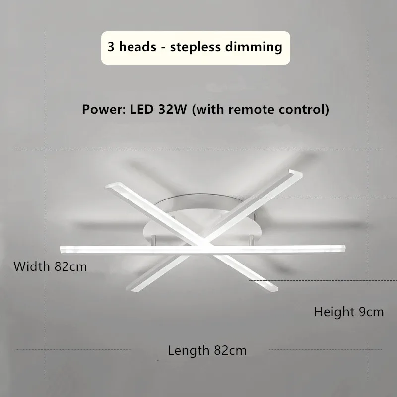 Современный светодиодный потолочный светильник в скандинавском стиле, подвесные светильники для спальни, гостиной - Цвет корпуса: 3 Heads