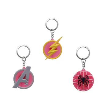 

1Pcs Avengers Guppies Cartoon Key Chain Mini Anime Figure Minnie Key Ring Hanging Key Holder Fashion Charms Trinket