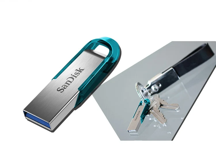 Sandisk флешка флешки 64 гб USB3.0 Flash Drive 64 гб cle usb флеш-накопитель натуральная Ultra Flair металлическая ручка привода на ключ синий Memory Stick