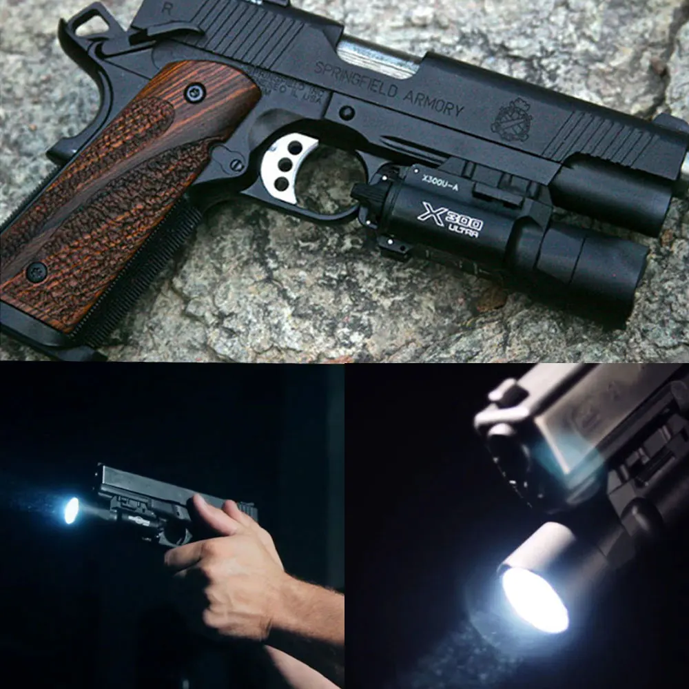 500 lúmenes de alta salida táctico X300 Ultra pistola de luz X300U linterna Glock 1911 pistola de luz - 2