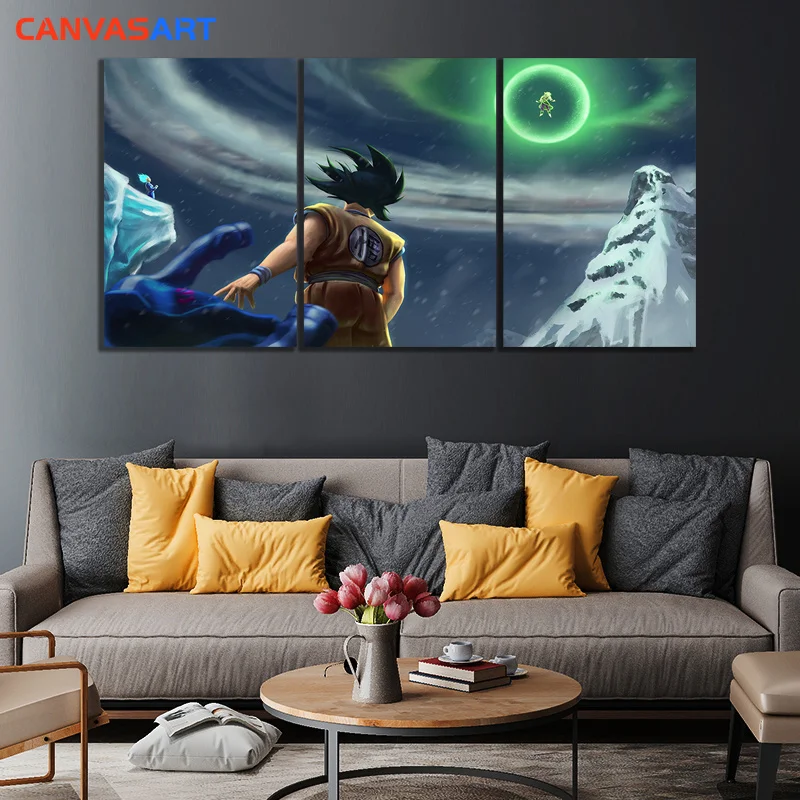 Холст книги по искусству японского аниме Dragon Ball Супер Гоку и Вегета Vs Broly стены