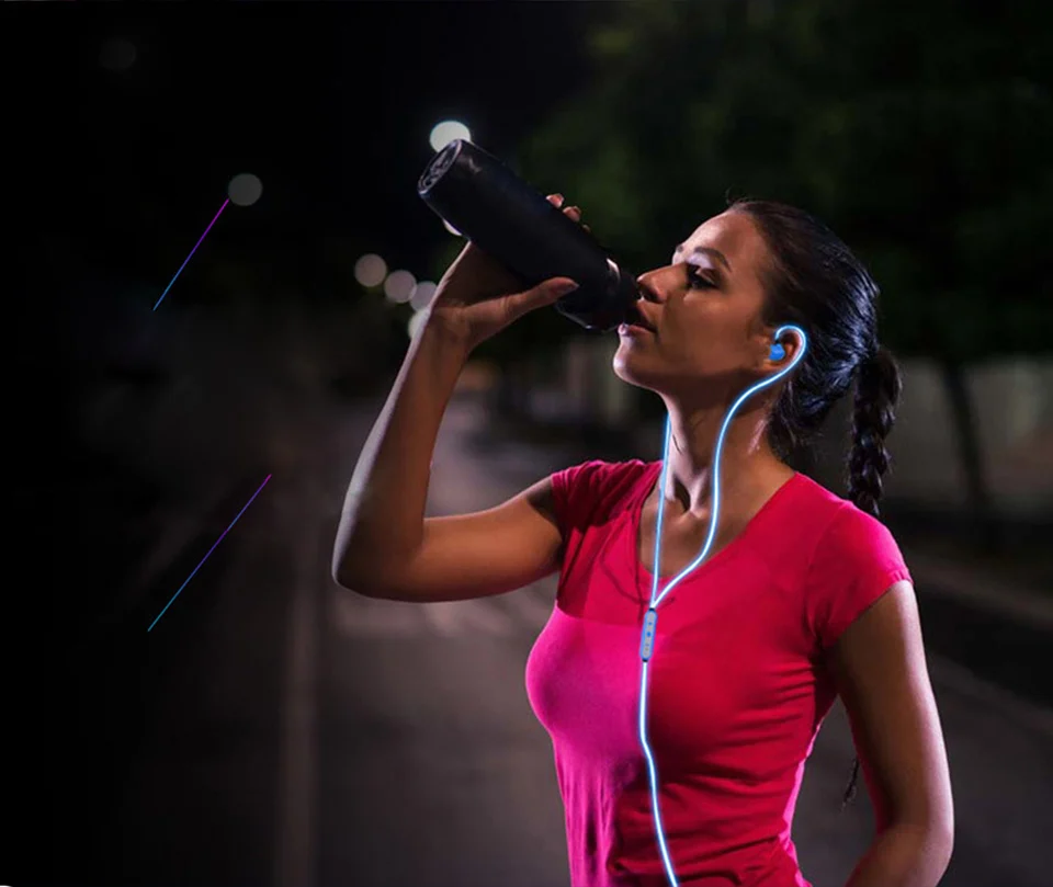 3.5mm In-ear Earphone Headphone Luminous Stereo Earphones With Microphone For Mobile Phone EL Night Light Glowing Headset Sport (9)