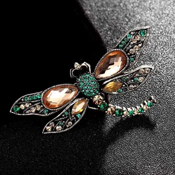 

Zlxgirl jewelry 12pcs/lot Wholesale Brand small size dragonfly pin hijab pins bridal jewelry fashion cross Brooch hats accessory