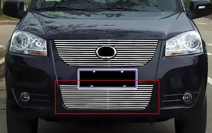 

Car Aluminum silver Low Front Hood Mesh Bumper Grille For Great Wall Wingle 5 2011
