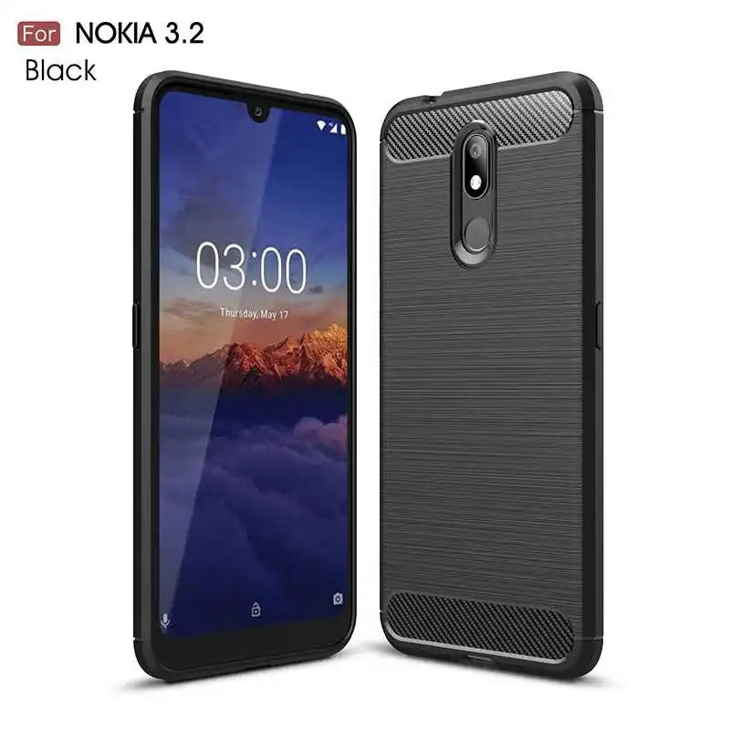 Mokoemi модный противоударный мягкий силиконовый чехол 6,2" для Nokia 3,2 чехол для Nokia 3,2 чехол для телефона - Цвет: Black