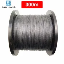 Легкая ловля 300 м 328 ярдов PE плетеная рыболовная леска серая 4 нити плетеная многофиламентная супер сильная леска 15LB-100LB