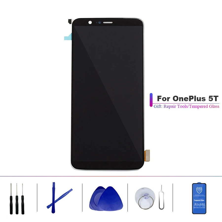 

Full Original and OEM AMOLED for Oneplus 5T A5010 LCD Display Touch Screen Digitizer Assembly 2160*1080 With Frame