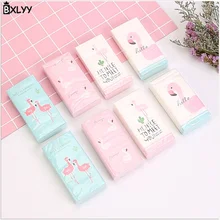 BXLYY – serviette en papier imprimé flamant rose créatif, lot de 3, mode fille, couleur cœur, mouchoir, serviettes en papier, fournitures de fête, 8z