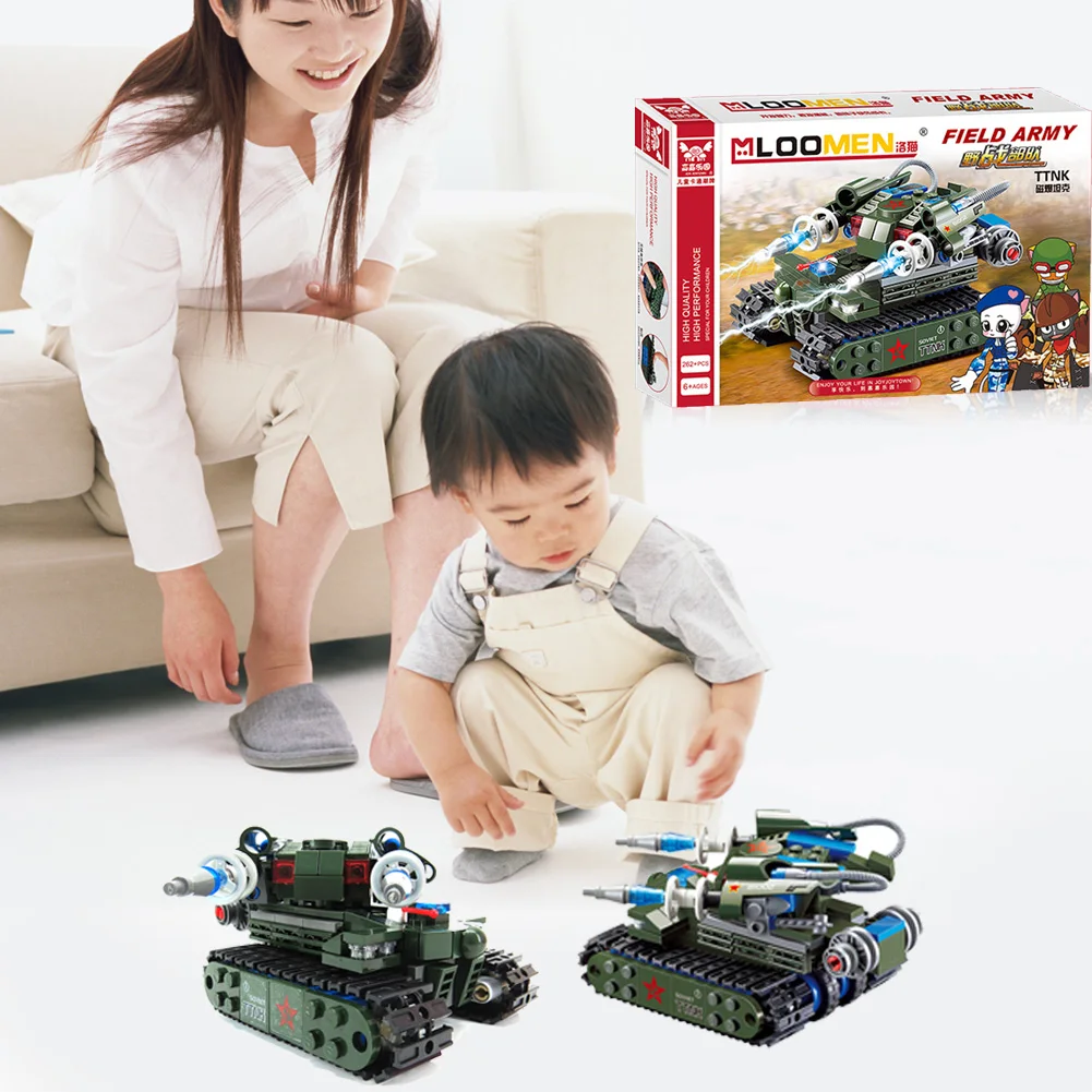 262Pcs DIY Magnetic Energy Tank Building Blocks Sets Children Assembling Birthday brinquedo Gift Children Model Building