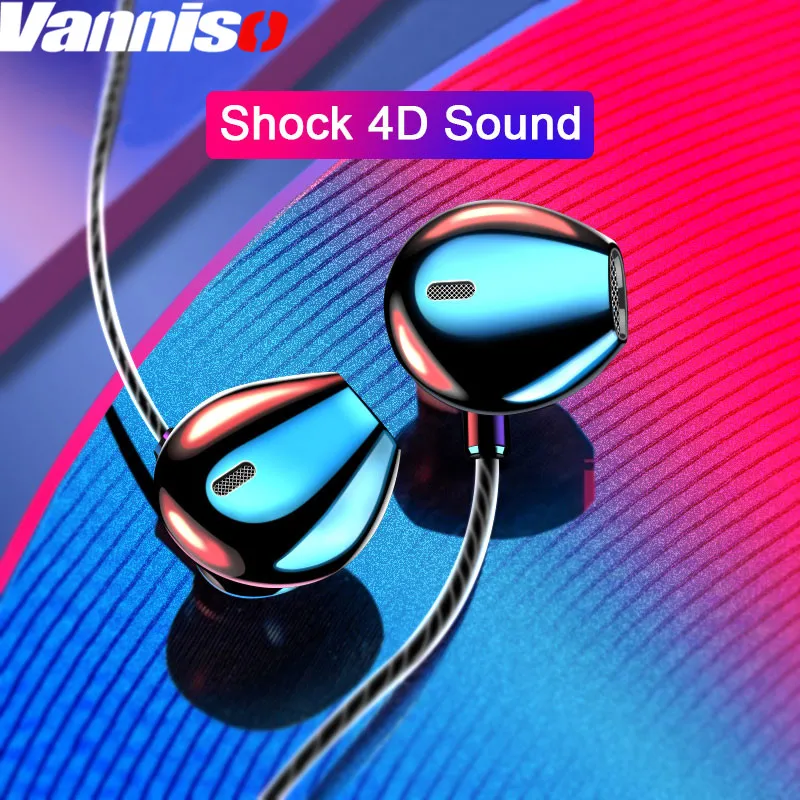 

Vanniso Ear Hook Earphone Wired Earbud Headphone Earpiece With Mic Stereo Typec Headset For Samsung Xiaomi Huawei Phone Computer