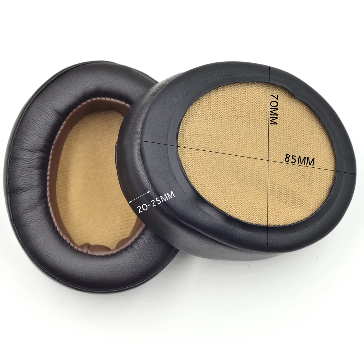 85x70mm ear pads cushion pillow cover for headphones headset brown and