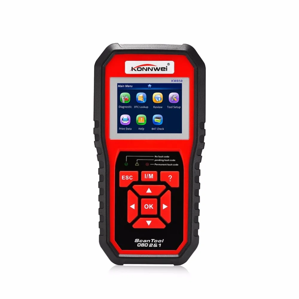 KONNWEI KW850 OBDII Автомобильная Марка EOBD сканер устранения неисправностей для вождения