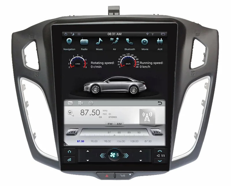Discount For Ford Focus 2012 Vertical Screen Auto Audio 2GB+32GB 12.1" Tesla Android Car Radio GPS Multimedia Stereo 2