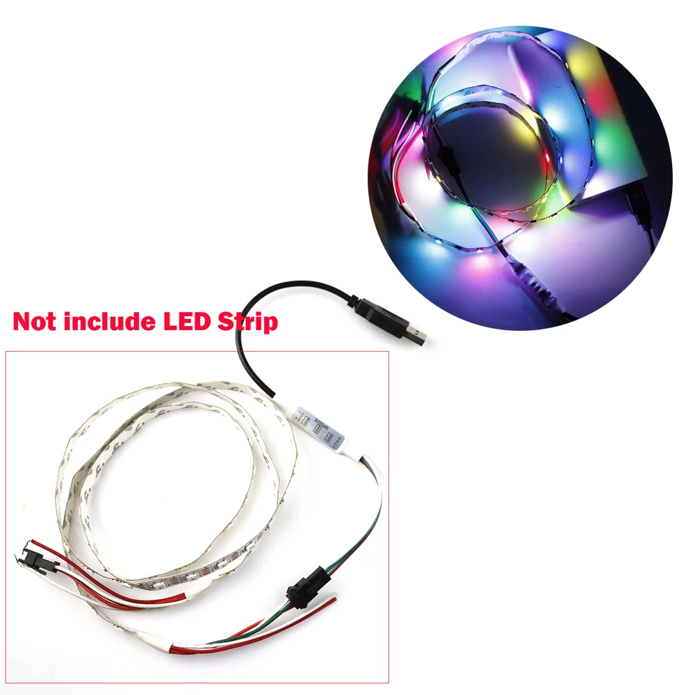 5 В USB RGB контроллер 3 кнопки SP002E мини Диммер WS2812B WS2812 управление 5050 RGB красочный Светодиодный модуль полосы пикселей JQ