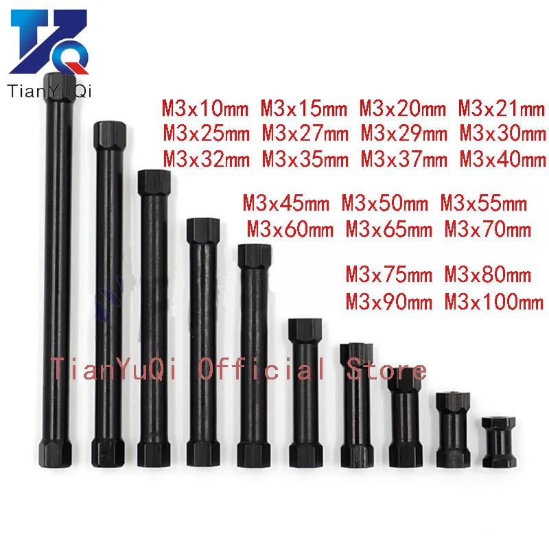 

10pcs/lot M3x10-100mm Outer hexagonal aluminium column Link Pillar Aluminum Tube Spacer Rod for RC Model Aircraft Spare Parts