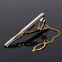 Top Quality Tie Clips For Men's Metal Necktie Bar Crystal Formal Dress Shirt Wedding Ceremony Party Gold Business Tie Clip Pins
