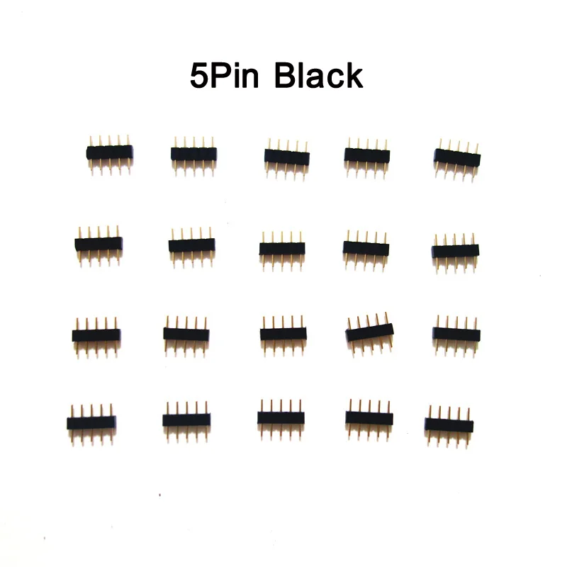 4pin 5pin черный белый RGB RGBW RGBWW разъем мужской тип двойной 4 pin 5 pin иглы для 3528 5050 светильник