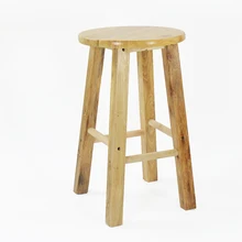 Простой стиль деревянный барный стул коммерческий обеденный табурет многофункциональный высокий круглый стул усиленный шаг стул ретро туалетное сиденье