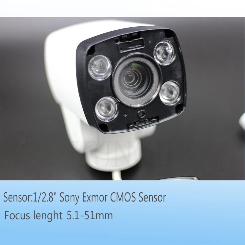YUNCH 2.0MP 1080 P мини PTZ Пуля IP Камера 10X зум Ночное видение ИК 80 м Водонепроницаемый IR CUT