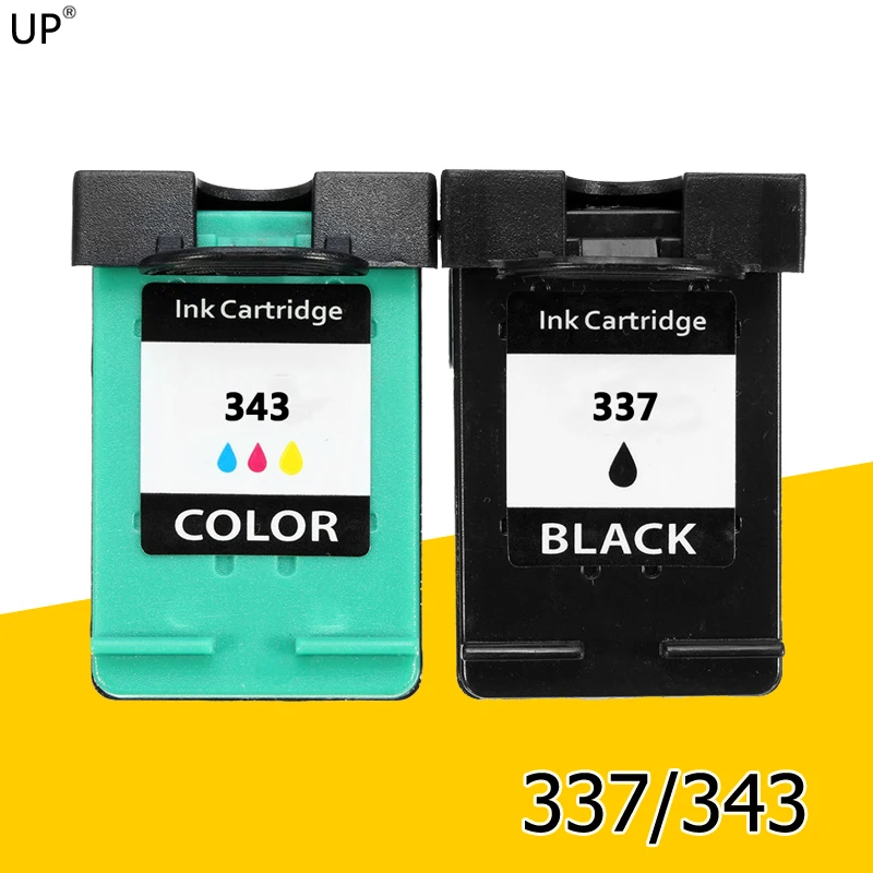 

UP Remanufactured Ink Cartridge Replacement for HP 337 343 for HP Photosmart 2575 8050 C4180 D5160 Deskjet 6940 D4160