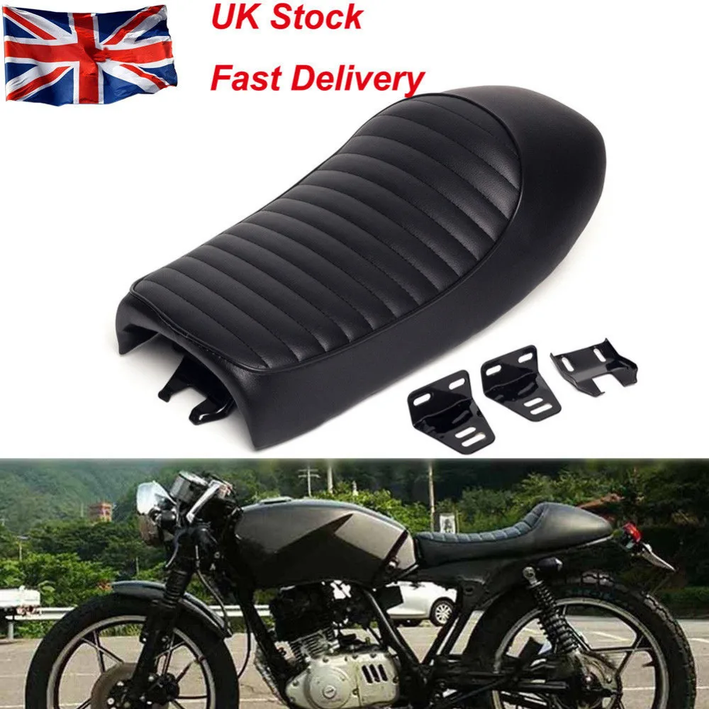 

Universal Motorcycle Cafe Racer Seat Flat Brat Hump Saddle For Yamaha Honda UK
