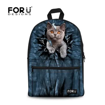

Kawaii Animal Cat Dog Printing Backpack for Children Unique Women Rucksack Children Girls School Backpack Mochila infantil