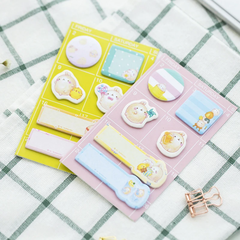 1 упак./лот Kawaii мультфильм Картофель Кролик еженедельный график животные липкая