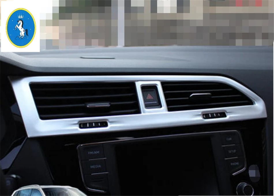 Yimaautotrims 2 цвета подходит для Volkswagen VW Tiguan 2016 2020 ABS средний кондиционер выход
