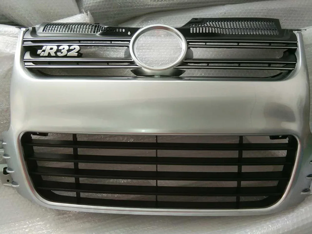 SBAIREA автомобильные гоночные решетки ABS серебро передний бампер сетка решетка гриль для Volkswagen Golf5 MK5 R32 бампер 2005-2009 класс do carro