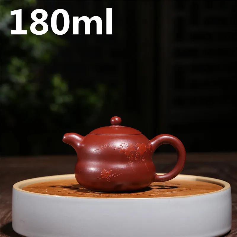 

Chinese Handmade Ceramic Teapots 180ml HU LU Tea Set Kettle Porcelain YiXing Tea Pot Purple Clay Tea Pots Zisha Teapot Set