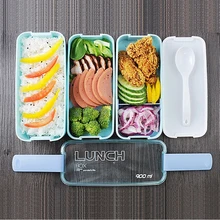 Новая мода GH для ланча бэнто коробка с 3 разделенными слоями еды термос с подогревом контейнер для детей взрослых Кухонные обеденные инструменты
