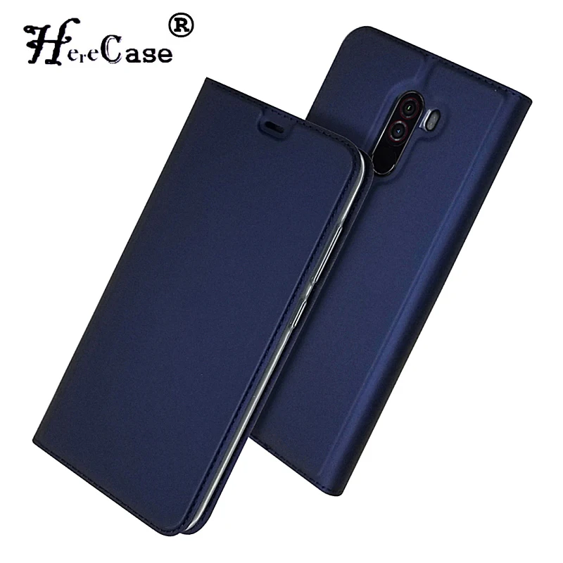 

For Pocophone F1 Case Stand Book Cover With Card Slot Soft PU Wallet Leather Flip Case For Xiaomi Pocophone Poco F1 Case Coque