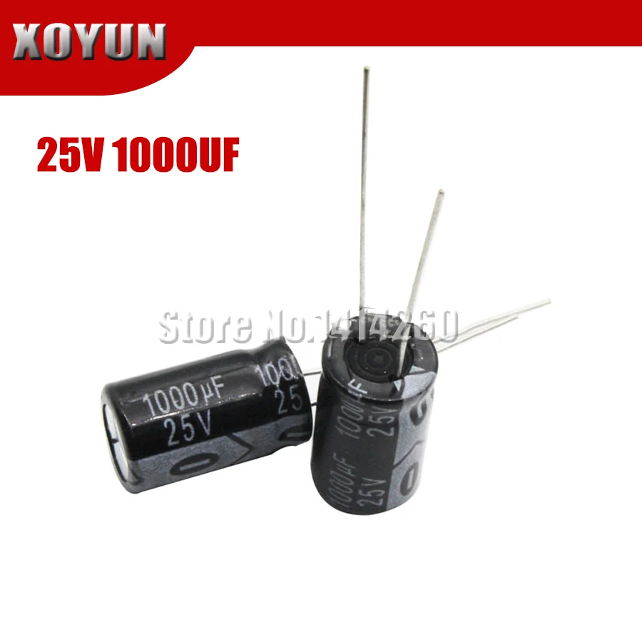 10PCS Higt quality 25V1000UF 10*17mm 1000UF 25V 17*10 Electrolytic capacitor